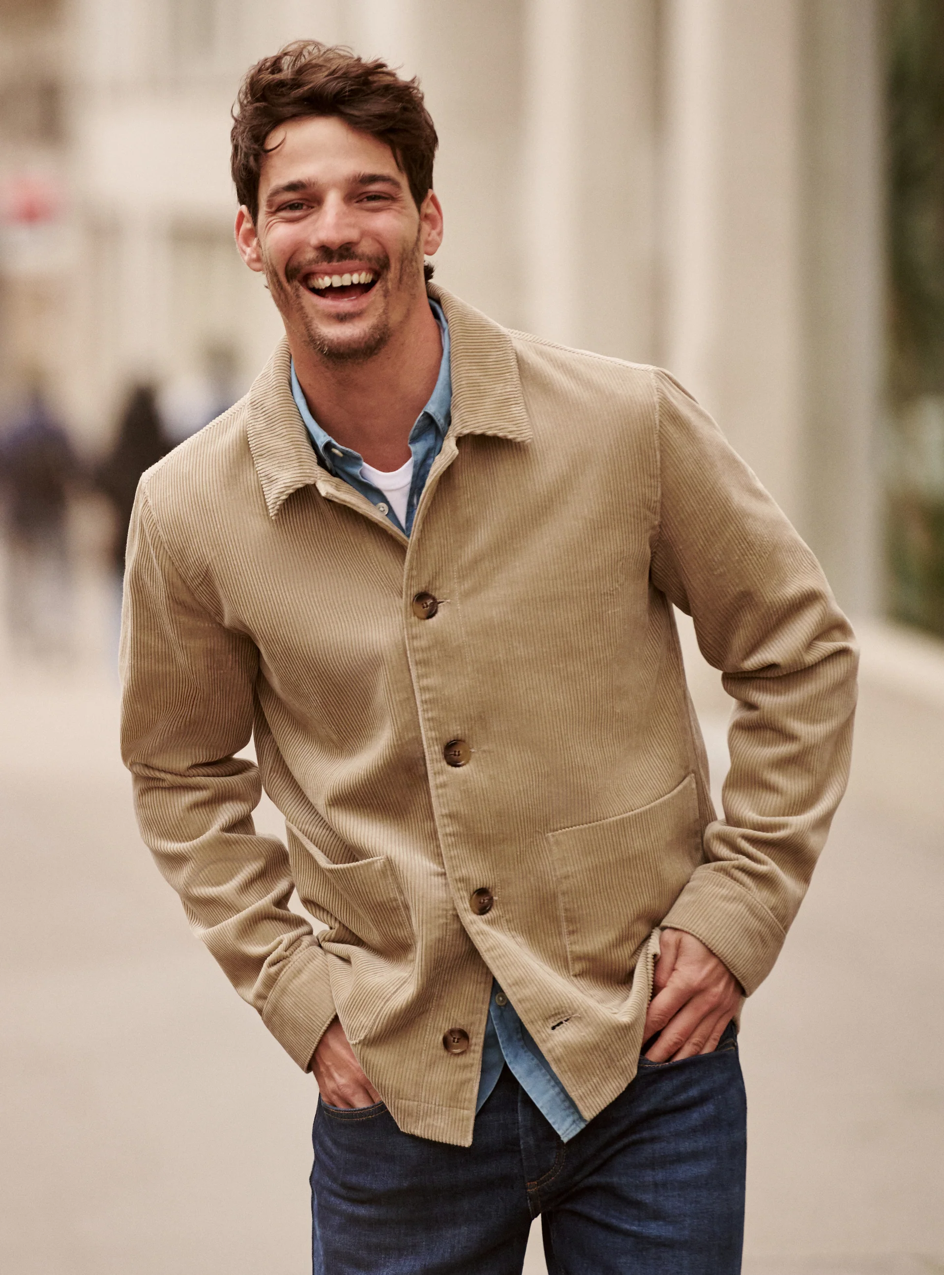 Blouson en velours River Chamois