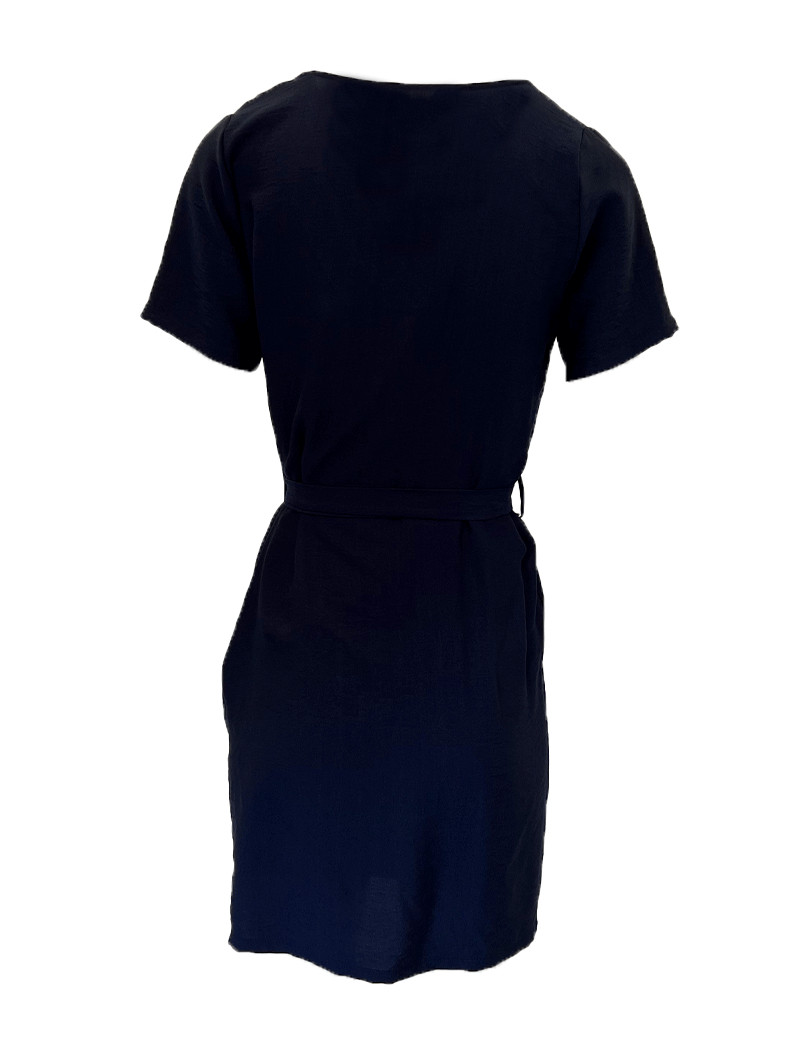 LES PETITES FLEURS ROBE CARMEN MANCHES COURTES MARINE