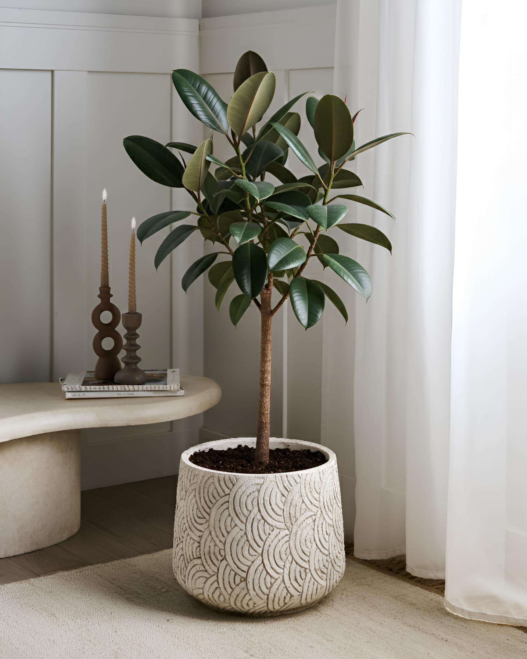 Bloempot ERIROS 31 cm Lichtbeige