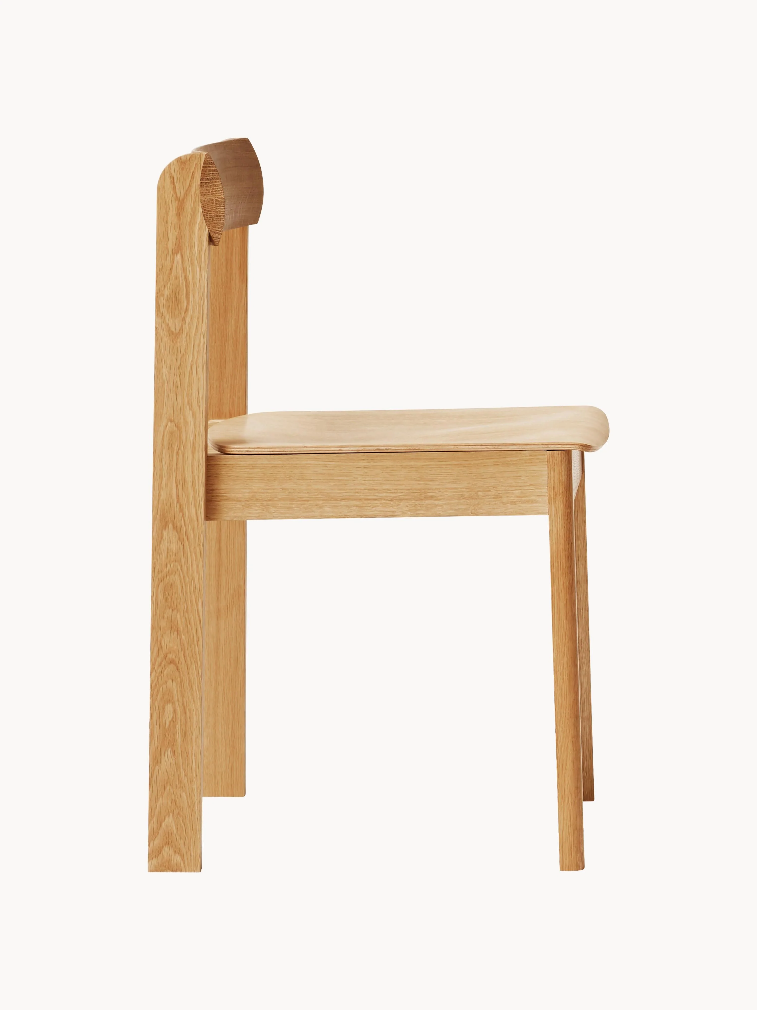 Stapelbare stoelen Blueprint van eikenhout, 2 stuks
