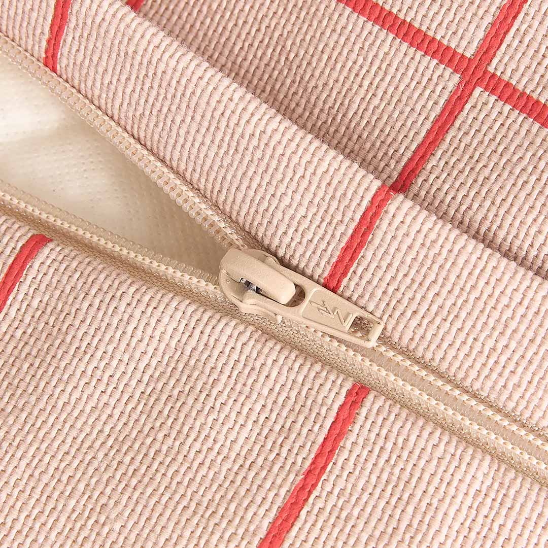 Nobodinoz zitzak vibes - pink red grid