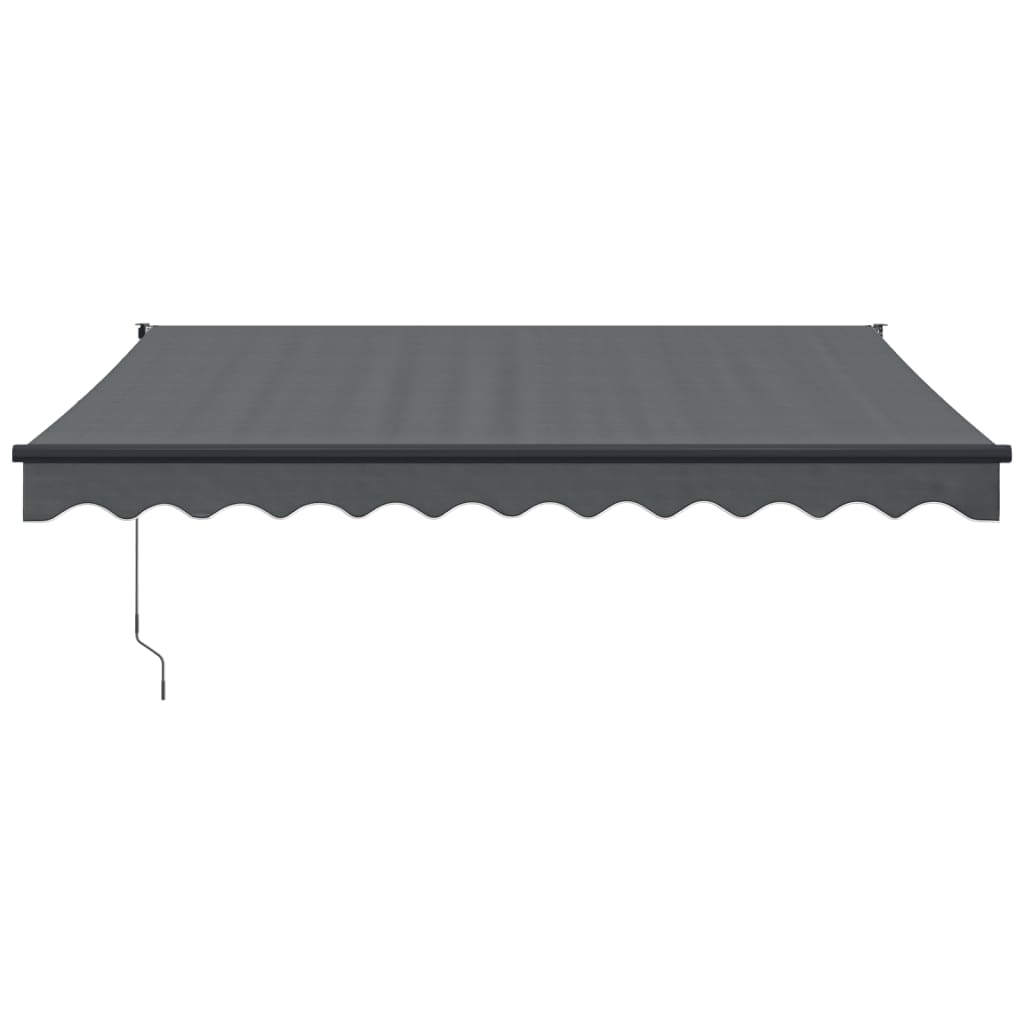 Auvent rétractable anthracite 3x2,5 m tissu et aluminium