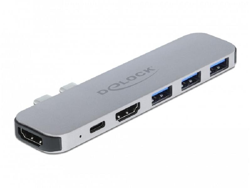 Delock Dockingstation 87753 für MacBook 2x Dual HDMI 4K / USB-C PD/ 3x USB-A