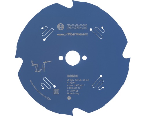 Cirkelzaagblad Expert voor vezelcement Ø160x2,2/1,6x20 mm Z4