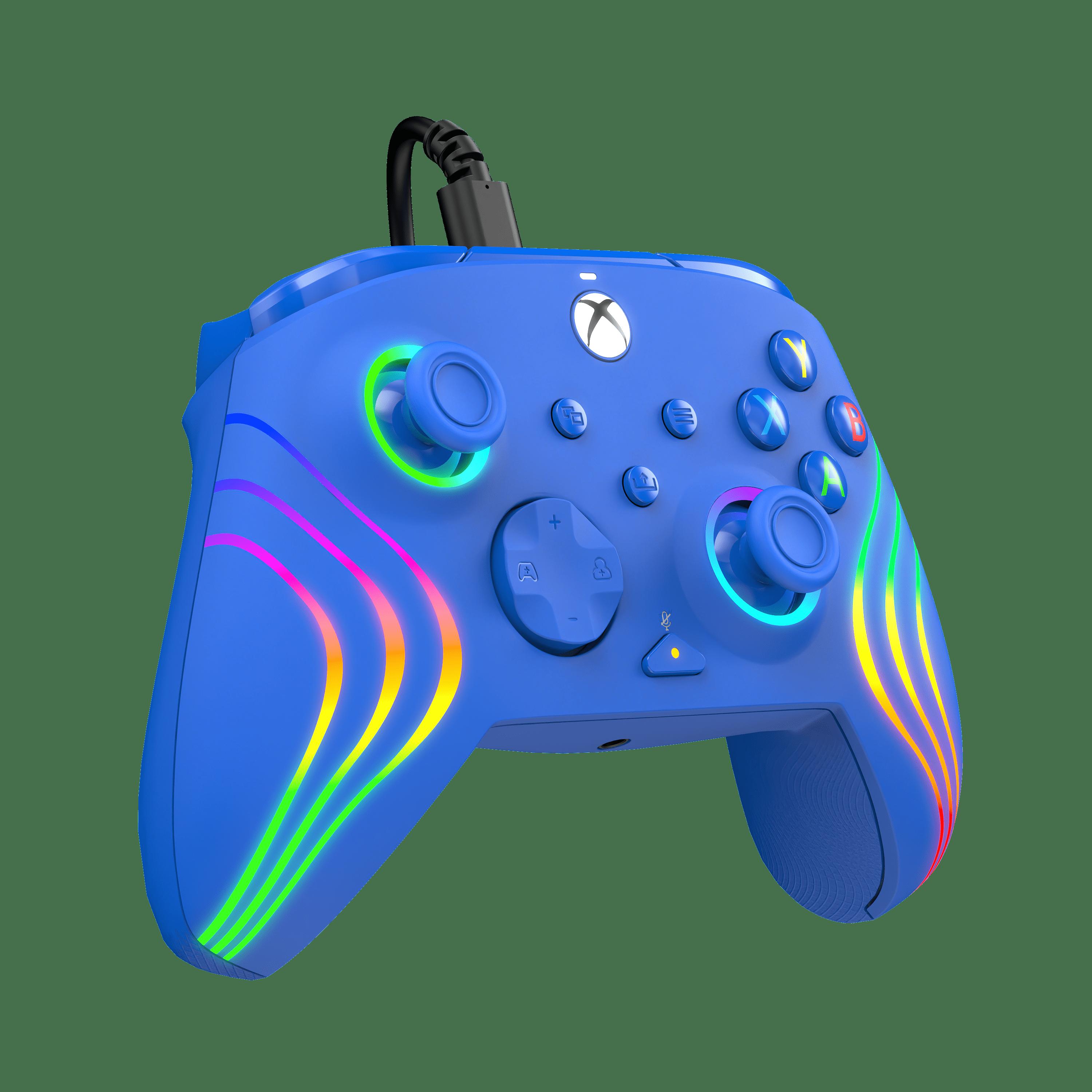 PDP GAME Afterglow Wave Wired Xbox Controller Blue