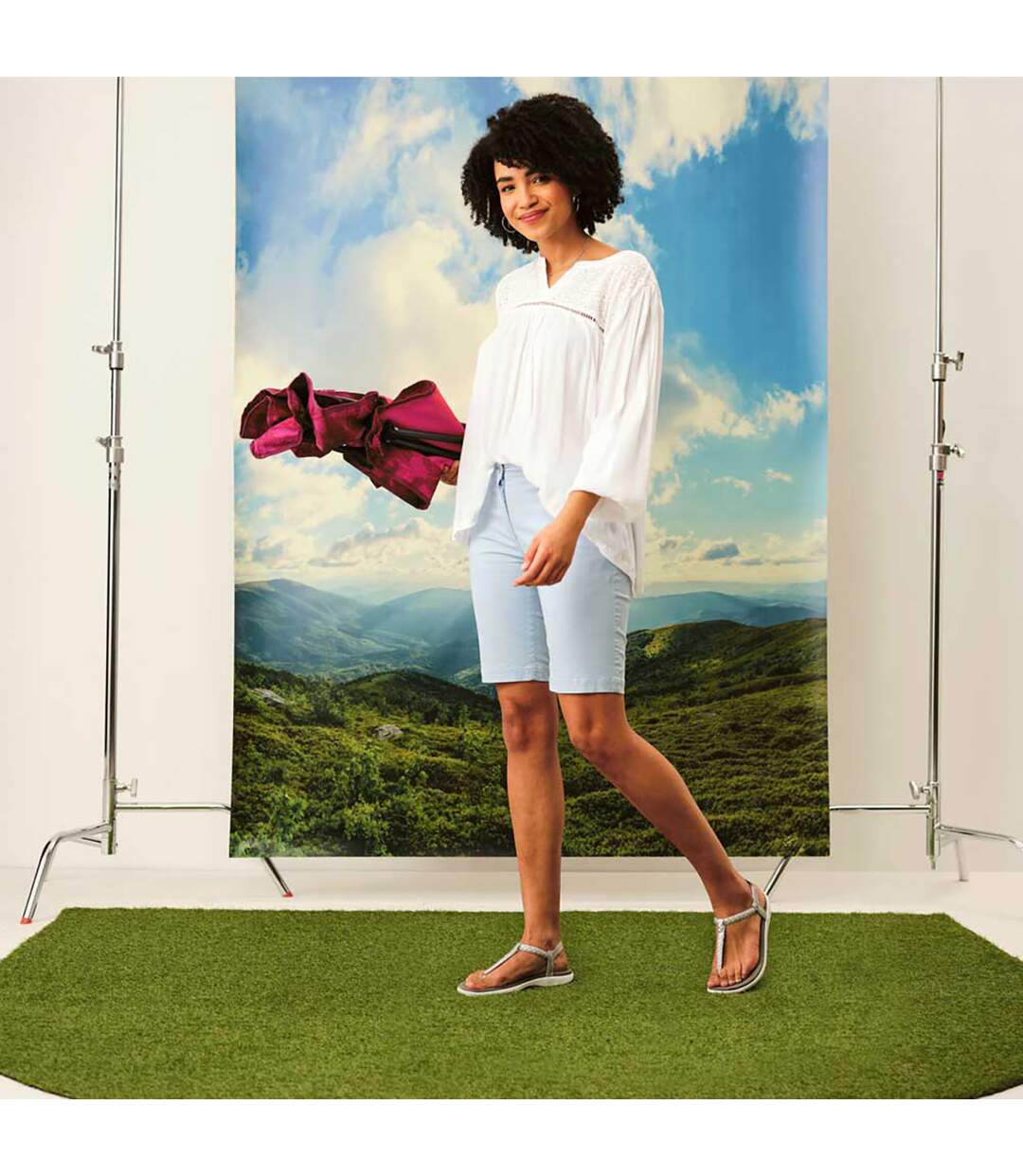 Regatta - Chaise de camping pliable (Rose / Bleu marine) (Taille unique) - UTRG1822
