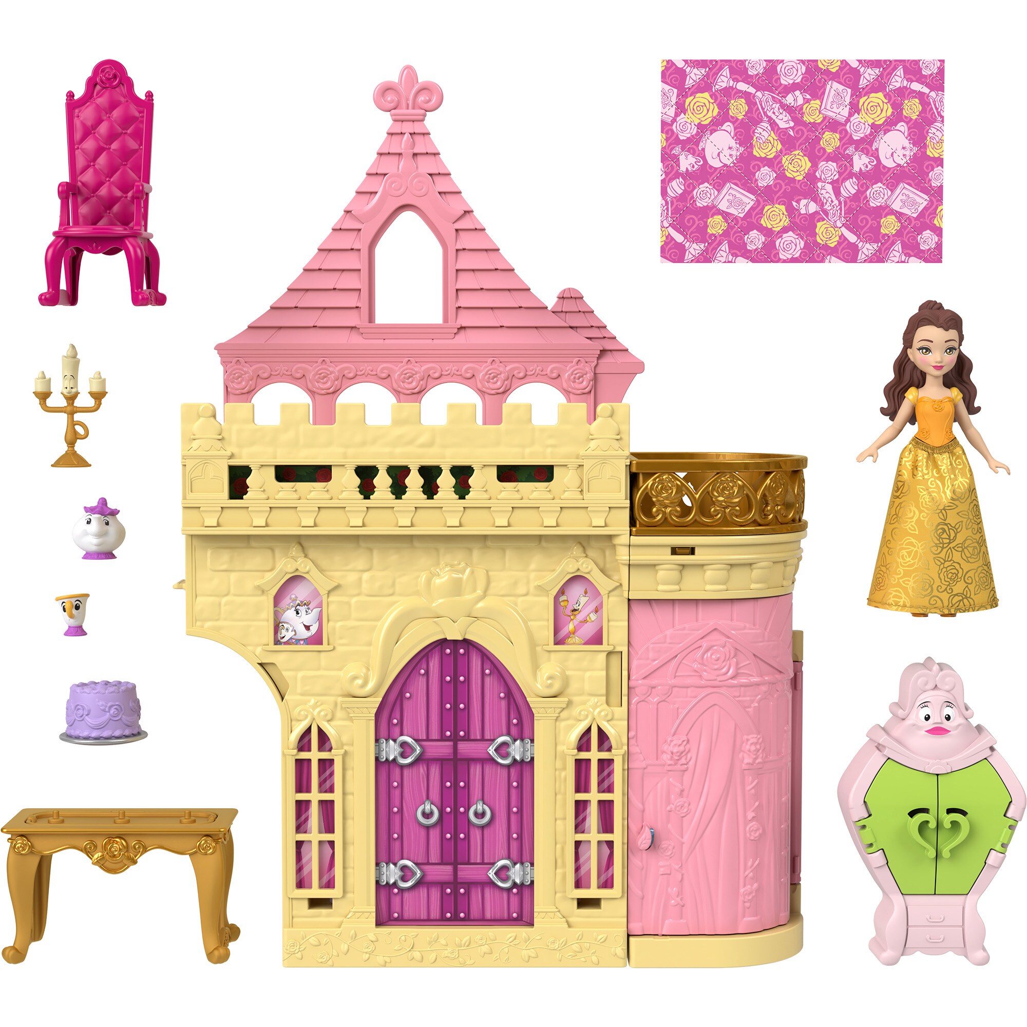 Mattel Spielgebäude Disney Prinzessin Belle´s Magical Surprise Castle Playset