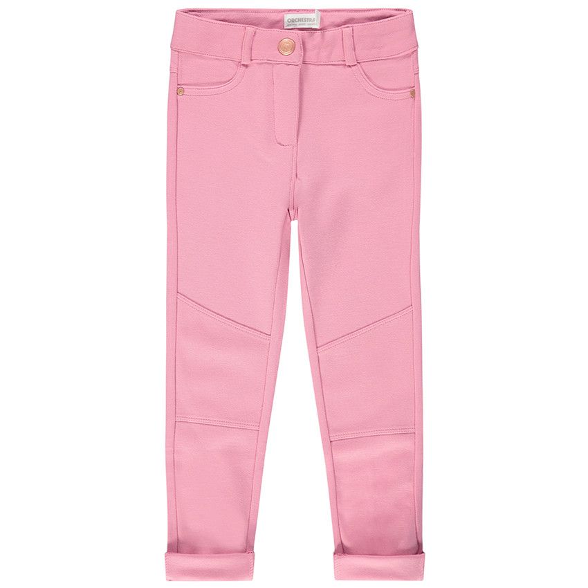 Pantalon skinny en twill à découpes fantaisie - Multicolore