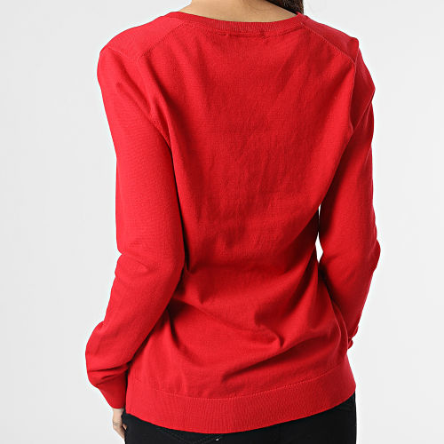 Pull Col V Femme Heritage 5294 Rouge