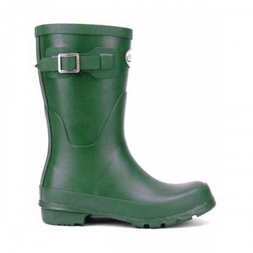 Botas de chuva curtas femininas na cor verde-escuro