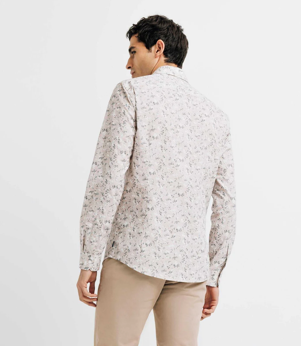 Chemise avec broderie imprimée rose