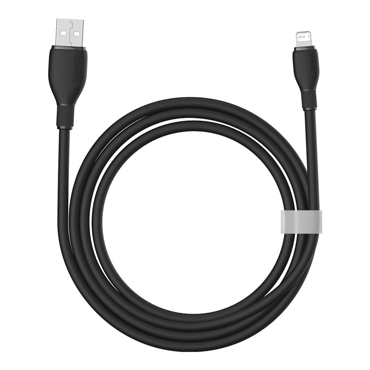 (1.2m) 2.4A USB A auf Lightning Nylon Ladekabel Fast Charge Datenkabel - Schwarz