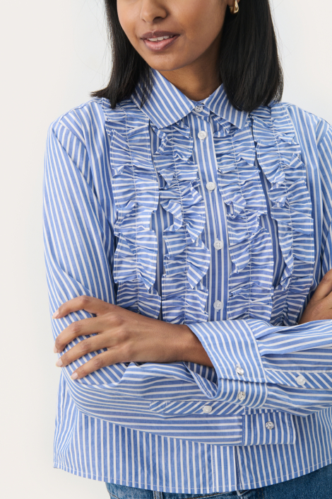 Part Two blauwe dames blouse