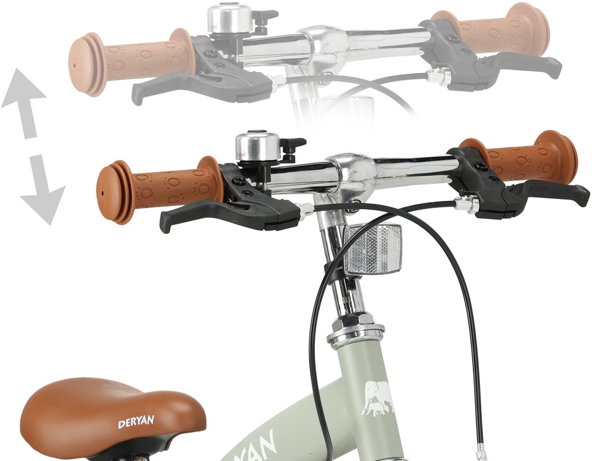 Deryan Luxe 3-in-1 Green kinderfiets - 12 inch