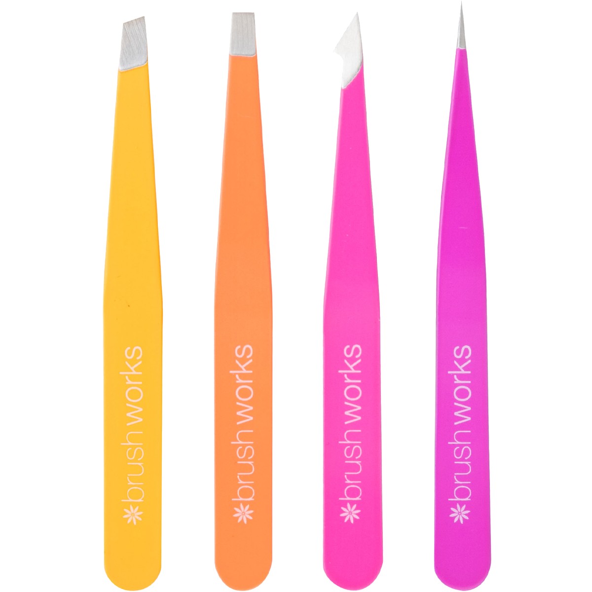 Kit de 4 pinces à épiler - Rose & orange