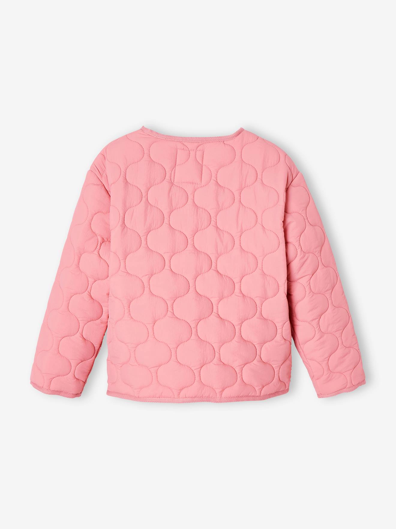 Jaqueta rosa acolchoada para meninas