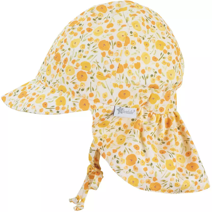 Sterntaler Schirmmütze mit Nackenschutz gelb