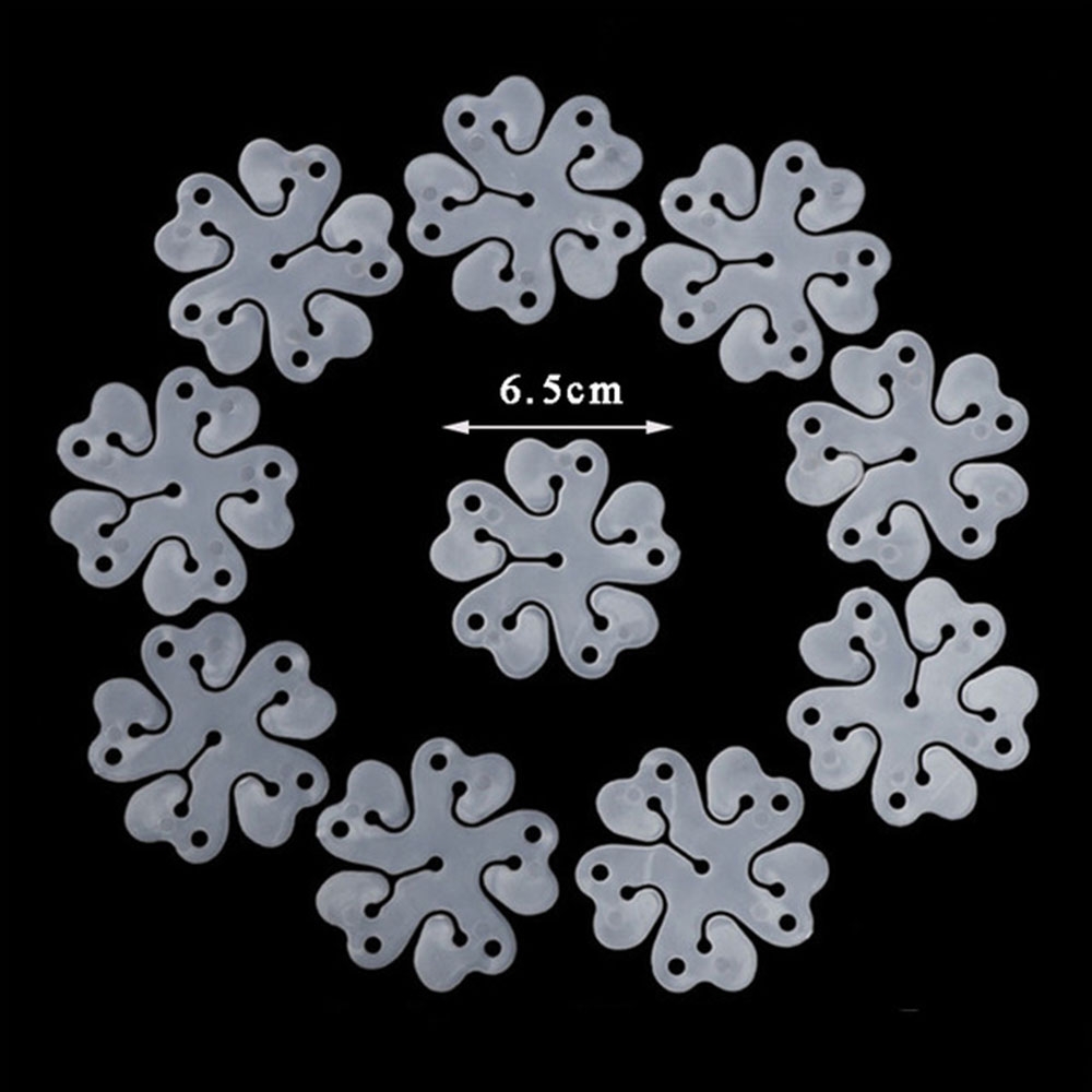 (10er Set) 65x65mm Luftballon Clip im Blumen Design