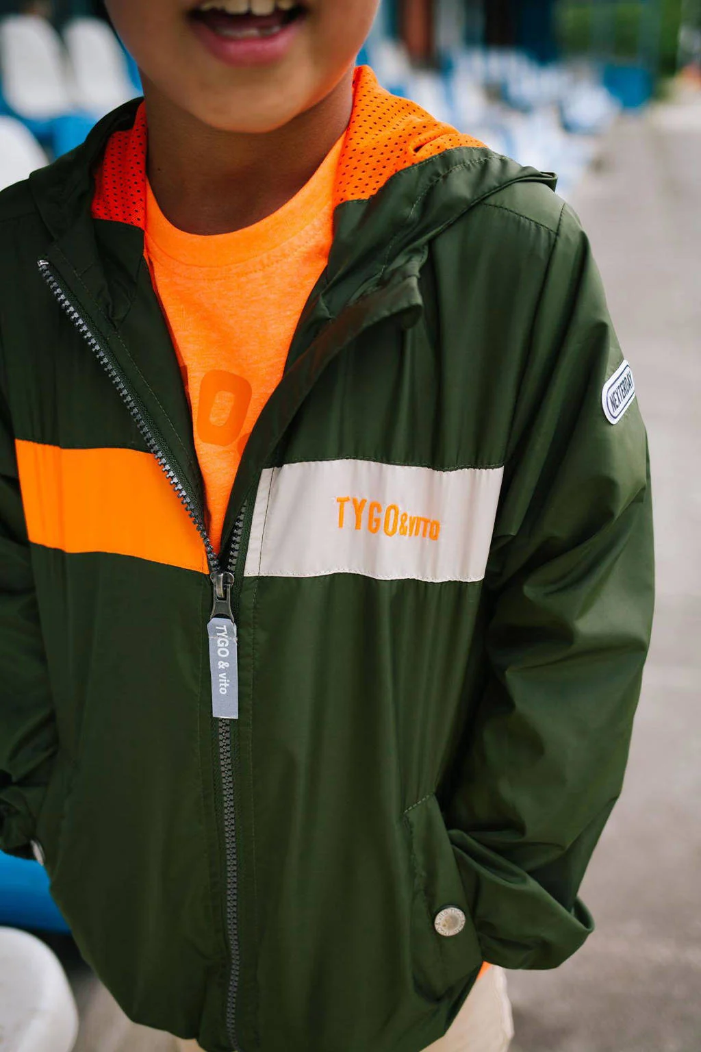 TYGO & vito zomerjas Jayro donkergroen/oranje/wit