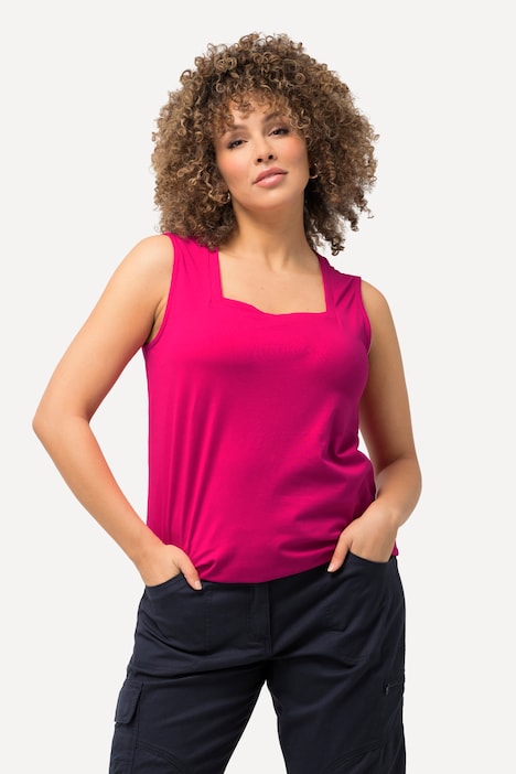 Longtop, Classic Fit, Carree-Ausschnitt, ärmellos