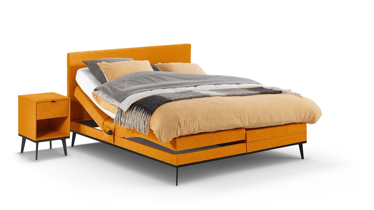 Elektrische boxspring Viggo met Silver Pocket Deluxe Foam matras adore goud