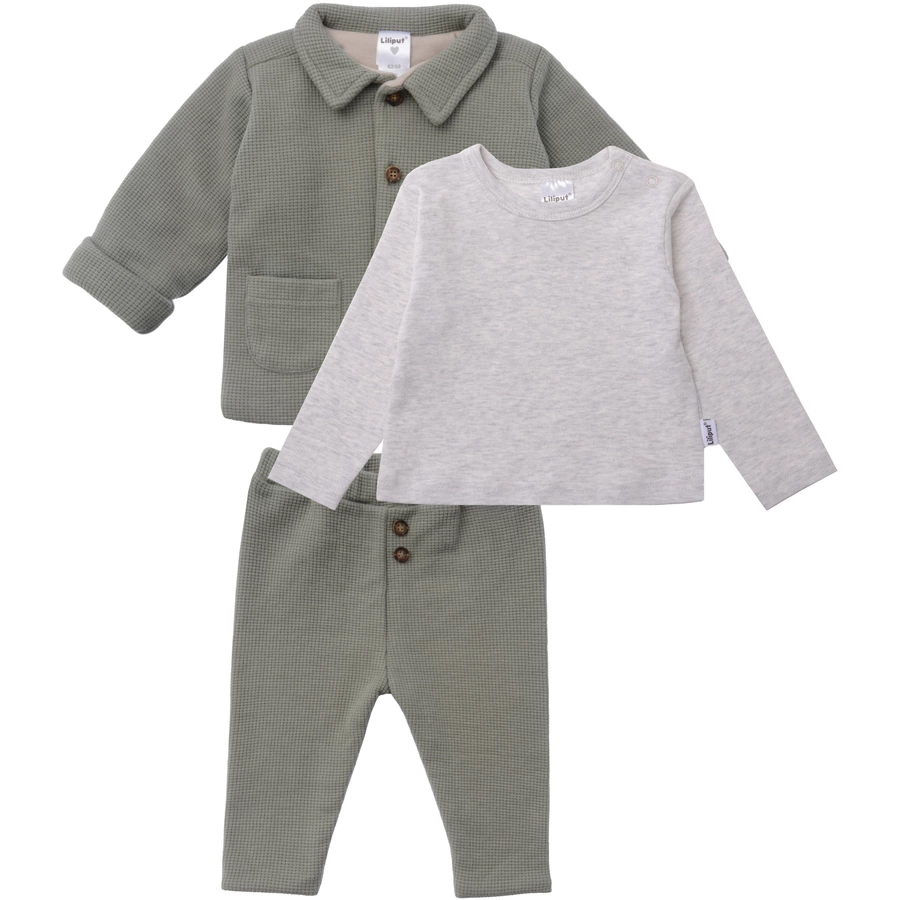 Liliput 3tlg. Set grau-oliv