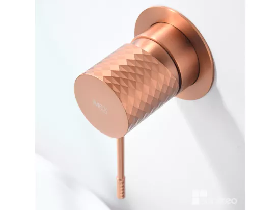 Robinet Mitigeur de Lavabo anti-calcaire Encastré Or Rose Cuivré IMEX GENOVA GLG053/ORC