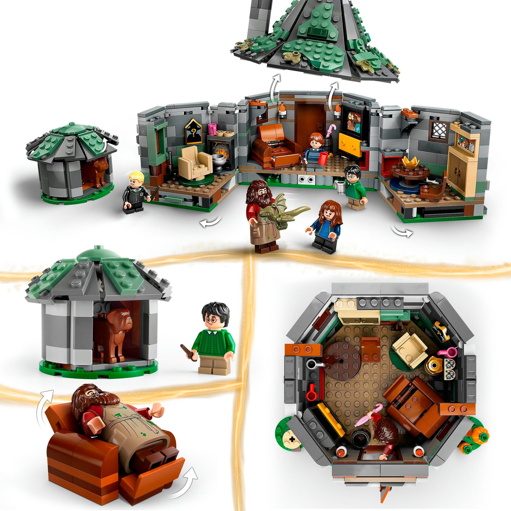 LEGO Konstruktionsspielzeug Harry Potter Hagrids Hütte: Ein unerwarteter Besuch