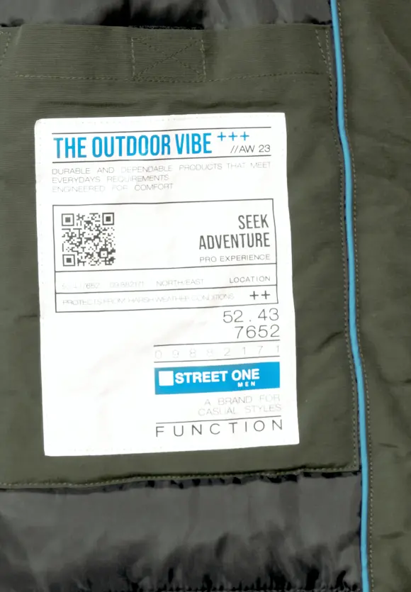 Sportiver Parka mit Kapuze - dark forest green