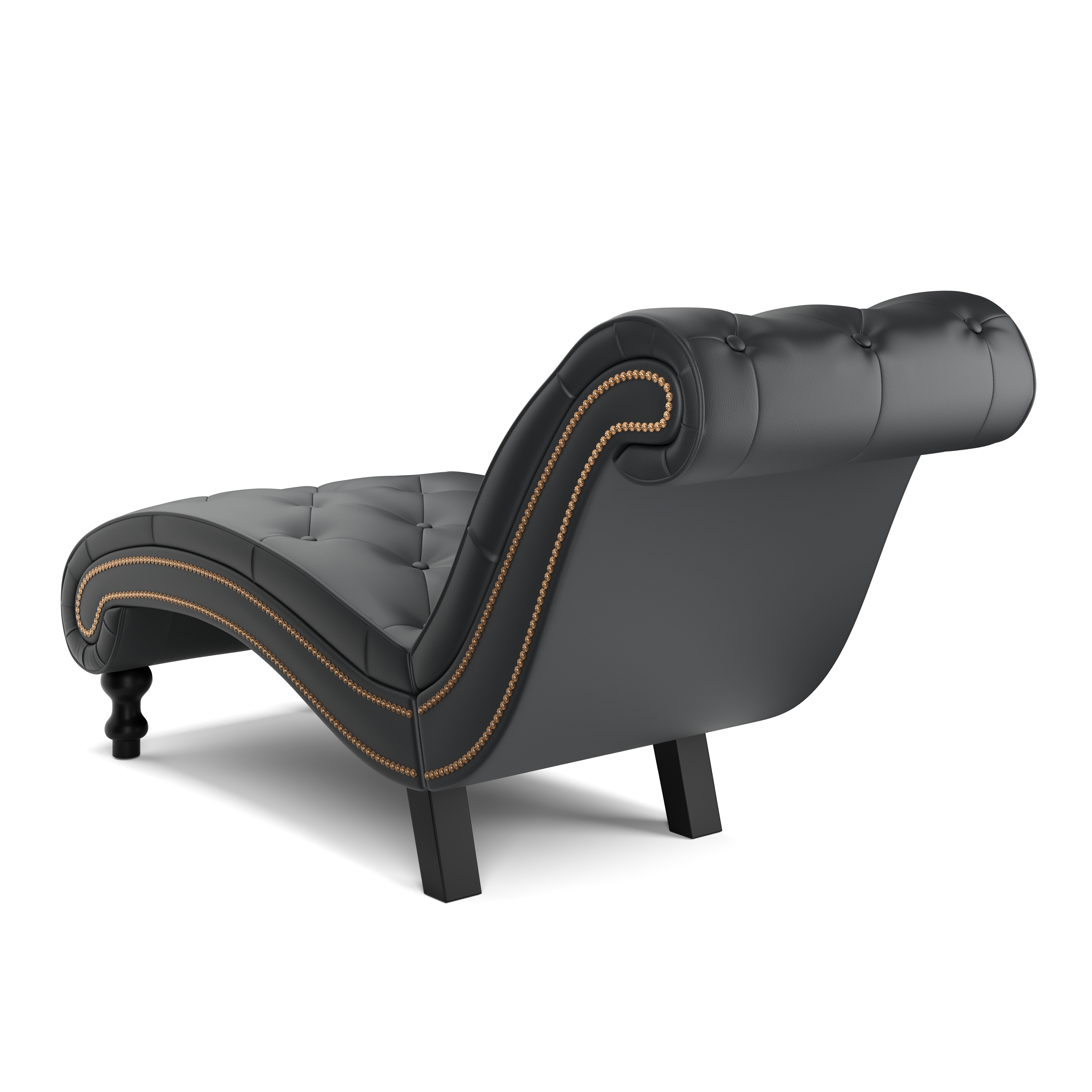 Relaxliege Leder schwarz