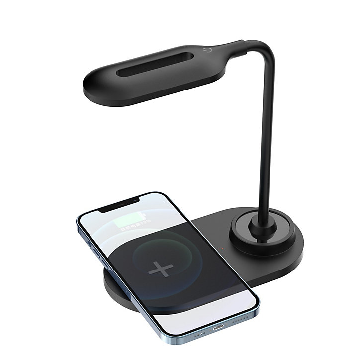 Lampe de bureau USB avec charge à induction 15W noir Bigben