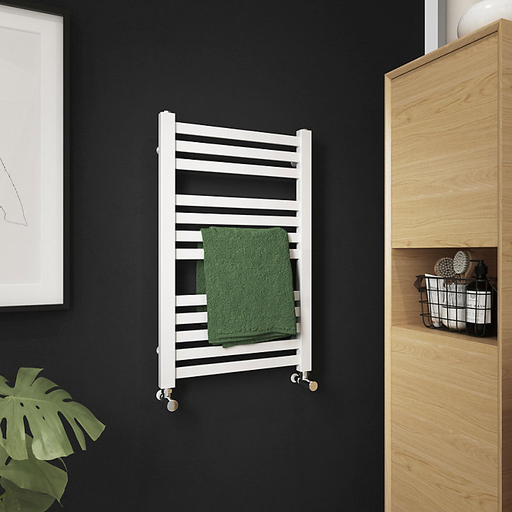 Sèche-serviettes eau chaude GoodHome Aspley blanc 333W