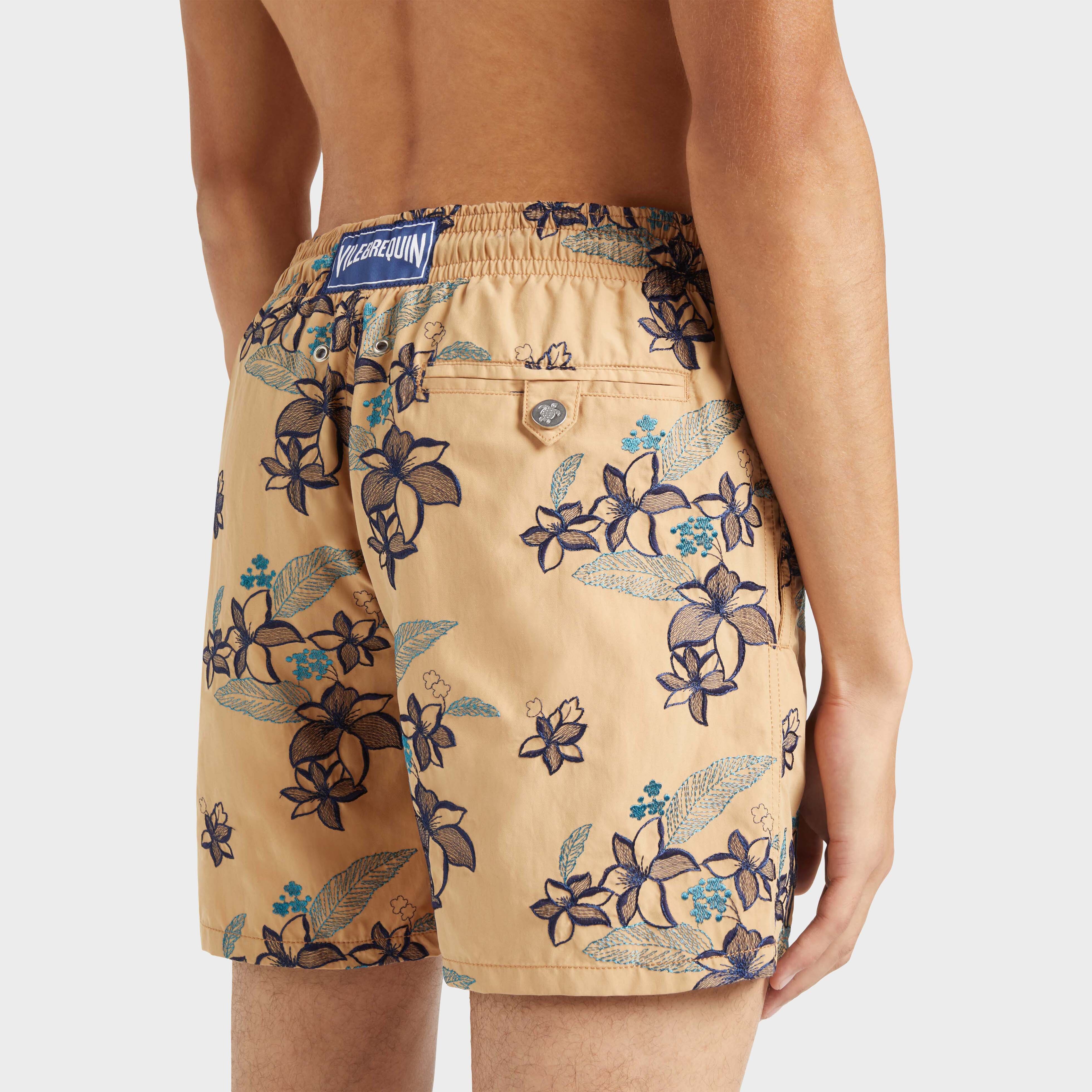 Maillot de bain homme brodé Flowers Power - Edition Limitée