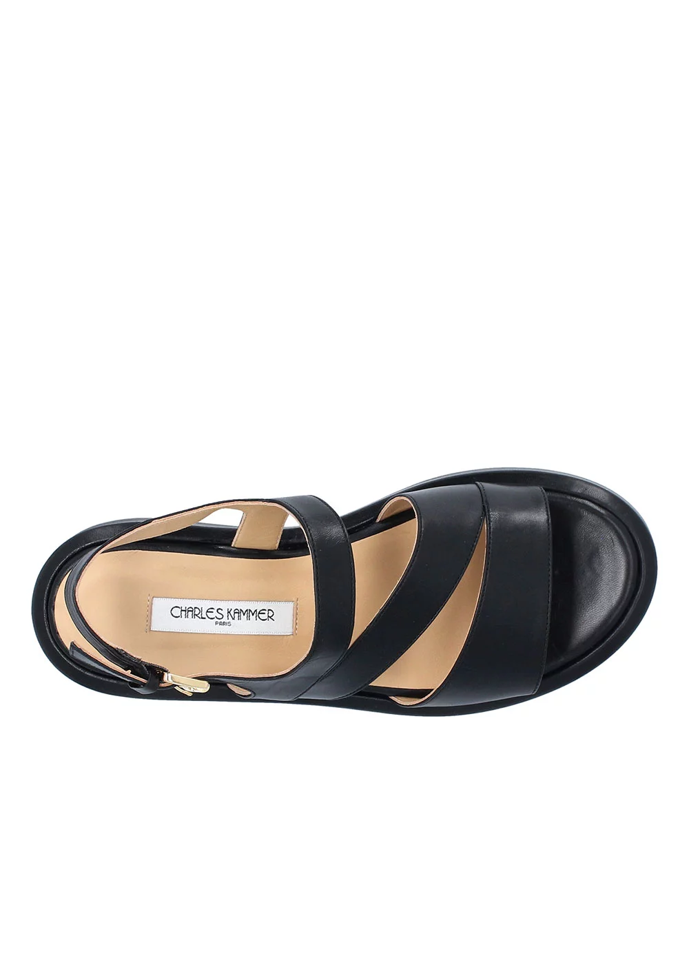 SANDALE TERNAUX CUIR NOIR