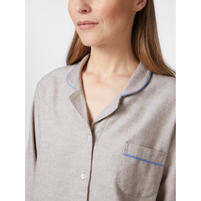 Damen-Flanellpyjama, Beigemelange