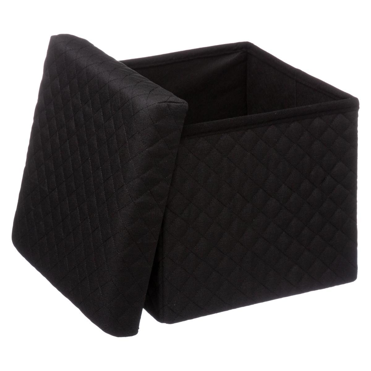 POUF PLIABLE NOIR 31X31CM