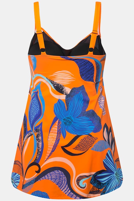 Badekleid, Blüten, Softcups, Zierband