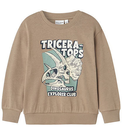 Name It Sweatshirt - NmmVildar - WeatheRød Teak /Dinosaurus