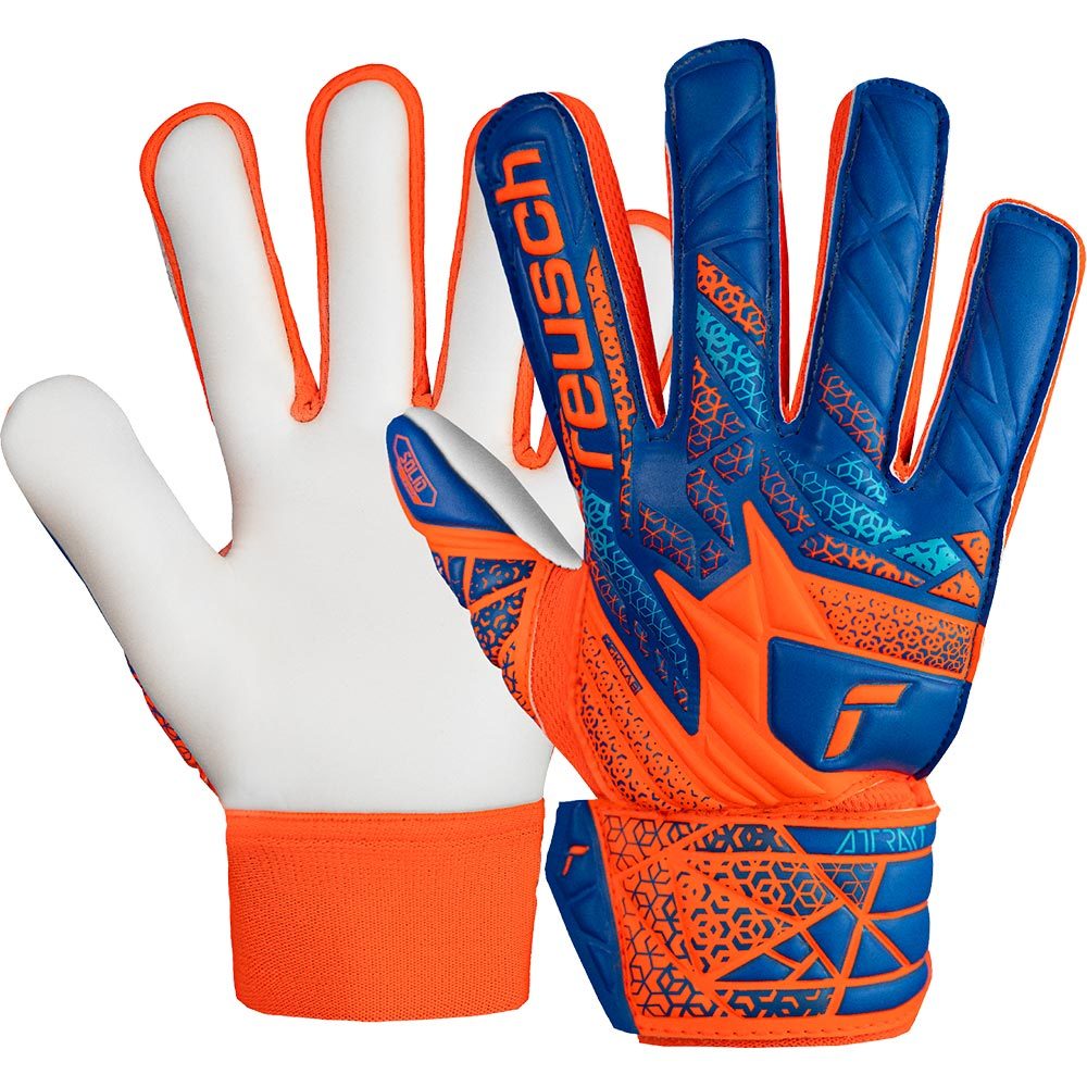 Reusch Attrakt Starter Solid Finger Support Jr. Torwarthandschuhe Kinder shocking orange
