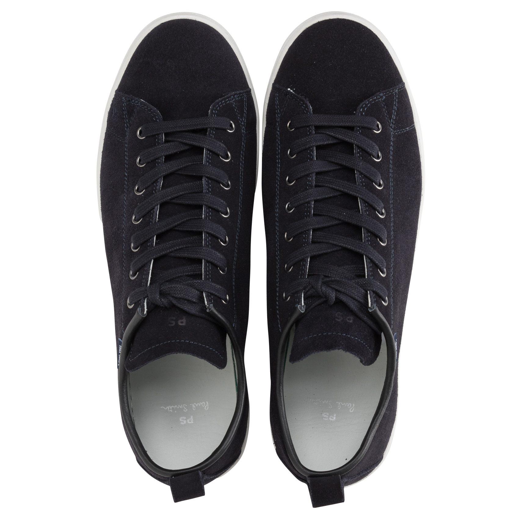 Baskets basses en cuir velours | Bleu