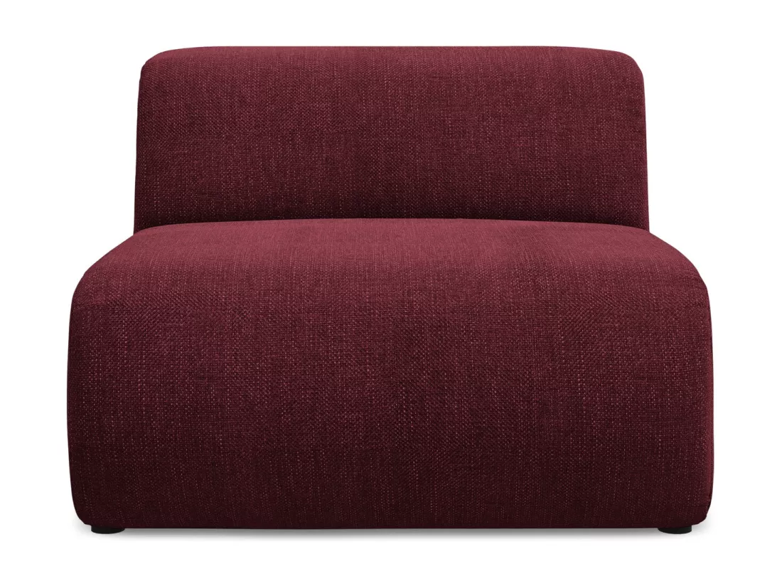 Fauteuil pour canapé modulable en tissu chenille - bordeaux - EKAHI