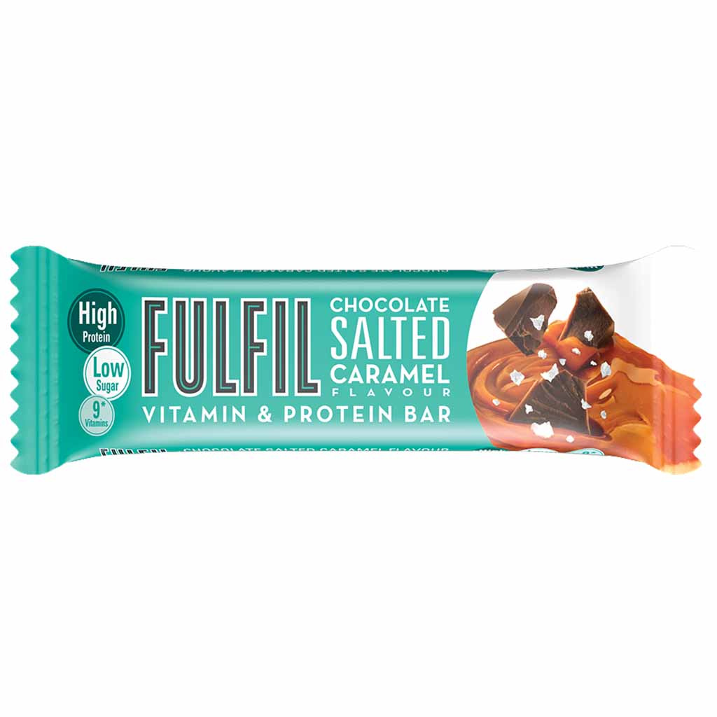 Fulfil Vitamin & Protein Riegel Schokolade salted Caramel Geschmack 15x55g = 825g MHD:8.7.25