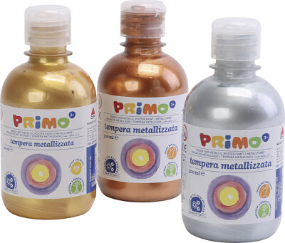 Skole Tempera Maling - Metallic - Forskellige Farver - 3X300 ML