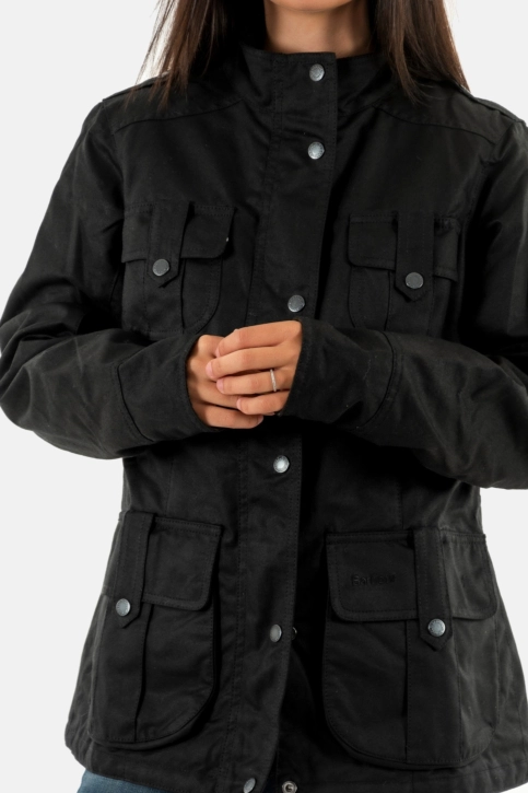 blousons et vestes barbour winter defence wax bk11 black/classic