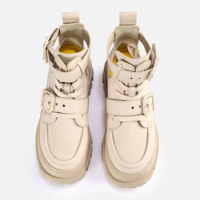 Aspha Bike Bottines à talon vegan, beige