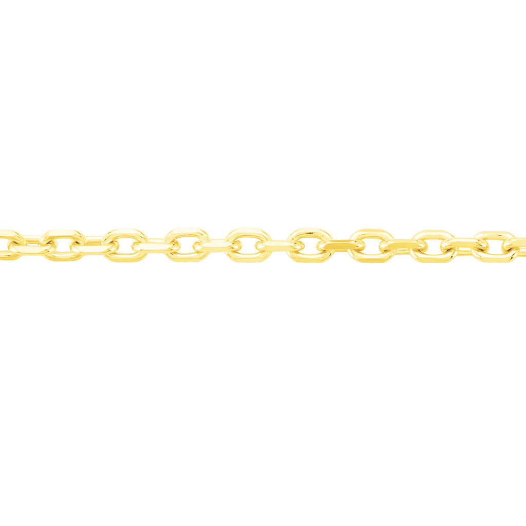 Chaîne Faneliaae Maille Forçat Diamantée Or Jaune