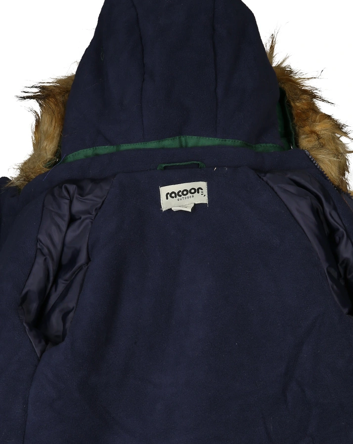 Winterjacke BABY BEAS mit Kunstfellbesatz in grün