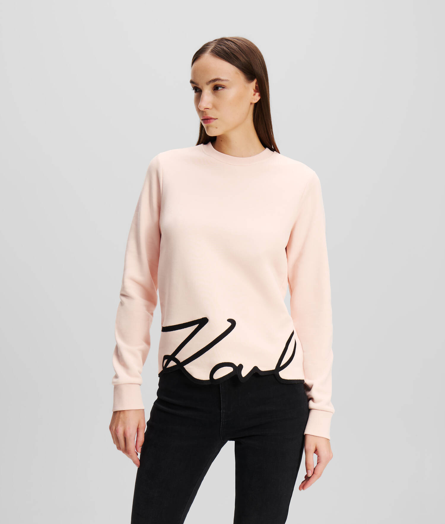 SWEAT-SHIRT À OURLET KARL SIGNATURE