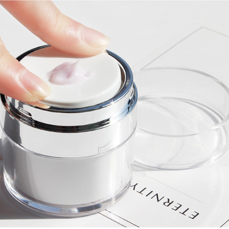 (50ml) Befüllbarer Creme Behälter Kosmetik Döschen Pump Lotionspender - Transparent