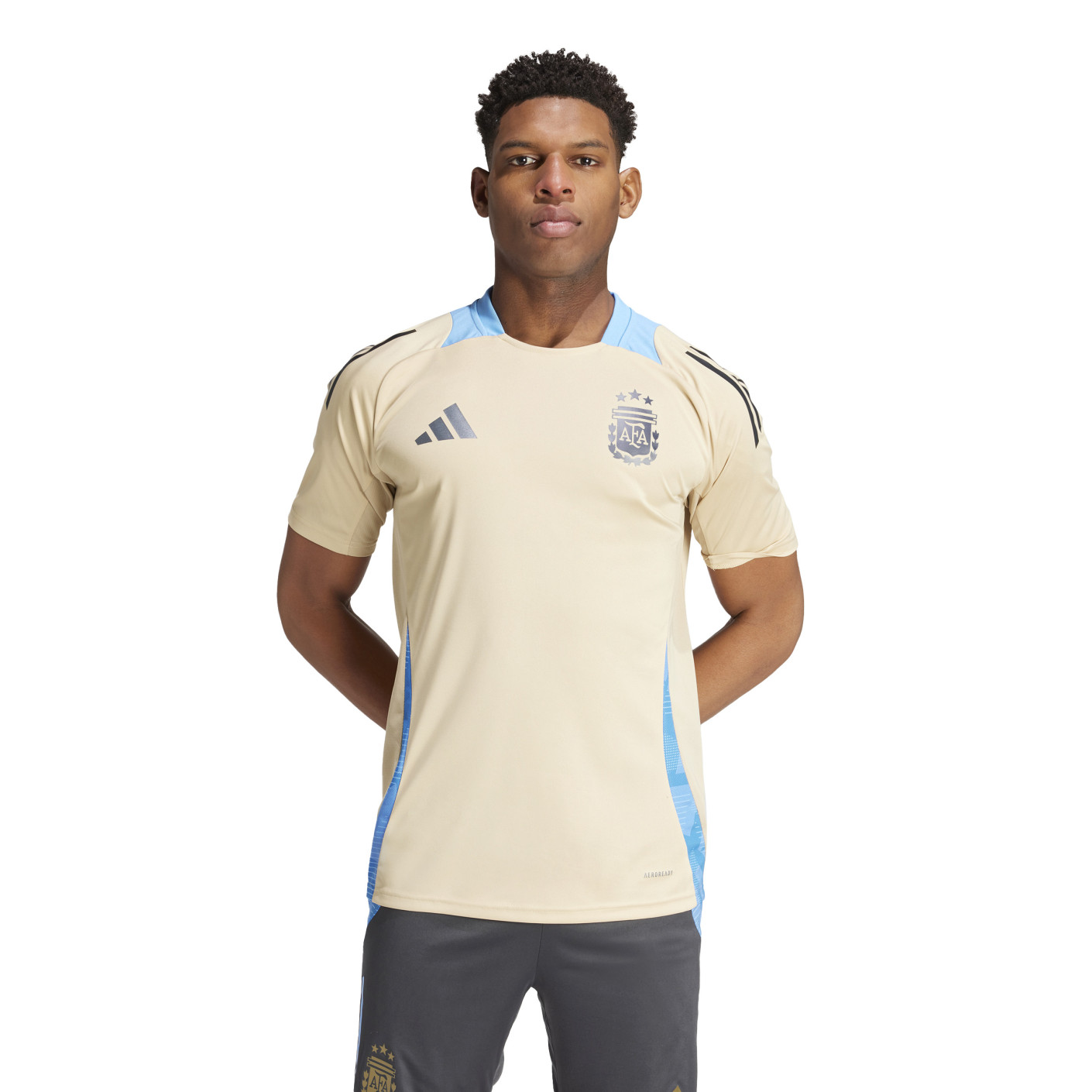 Adidas Argentinië Trainingsshirt 2024-2026 Beige Lichtblauw Donkergrijs